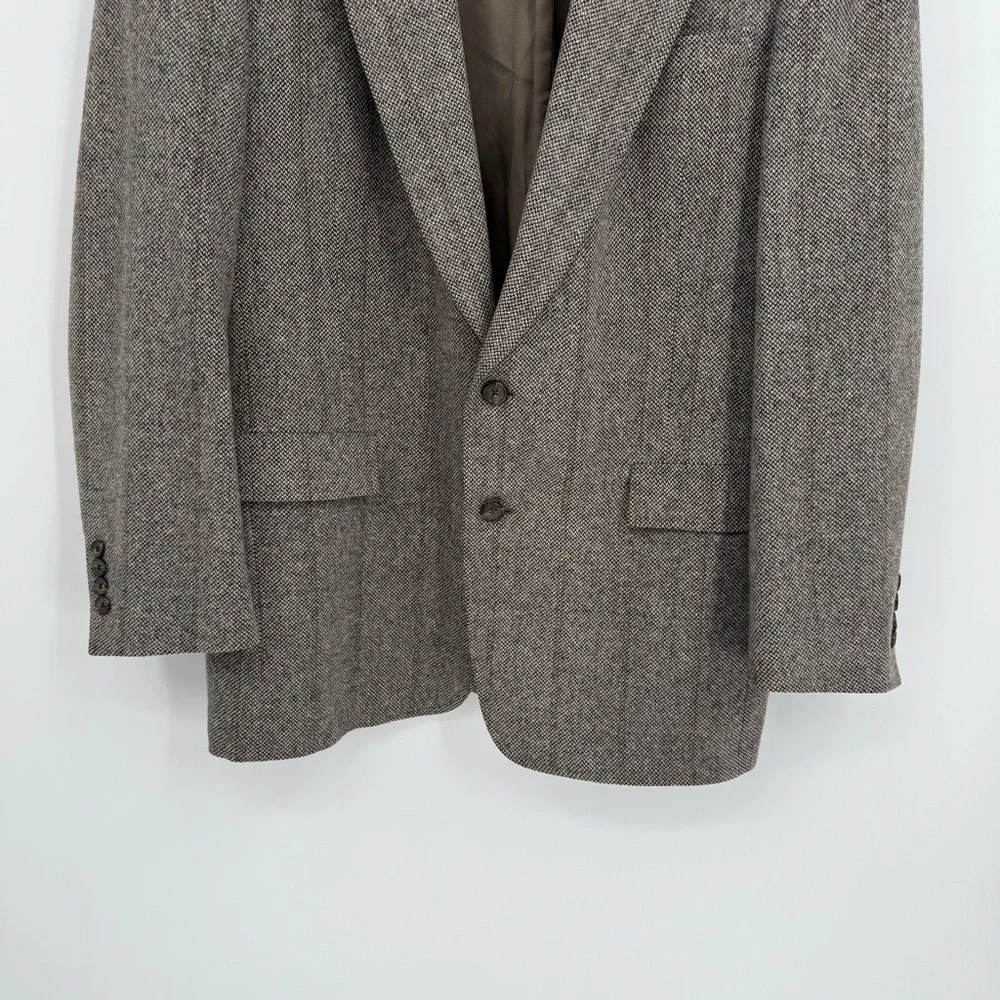 Hart Schaffner Marx Size 44L Wool Blazer Sport Coat Suit Jacket black 2 button